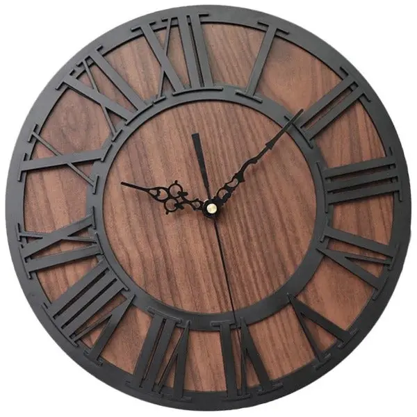 Horloge Industrielle Bois Et Métal
