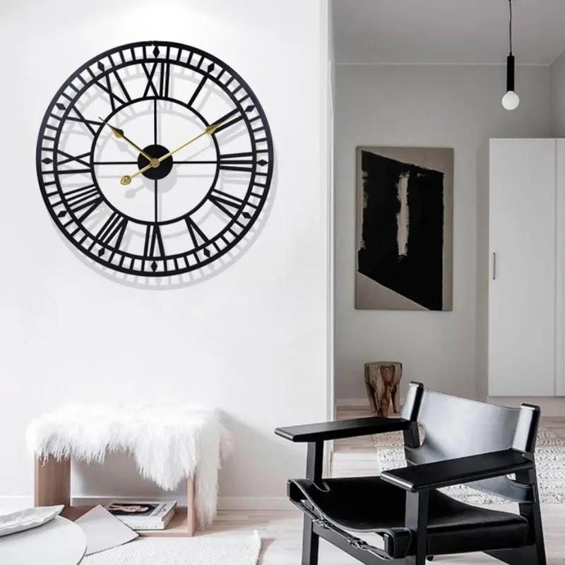 Horloge Industrielle Chiffres Romains