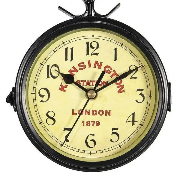 Horloge Industrielle Double Face