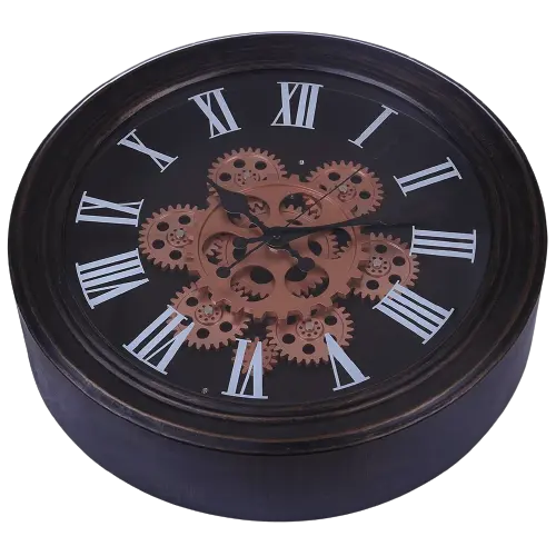 Horloge Industrielle Engrenages Tournants