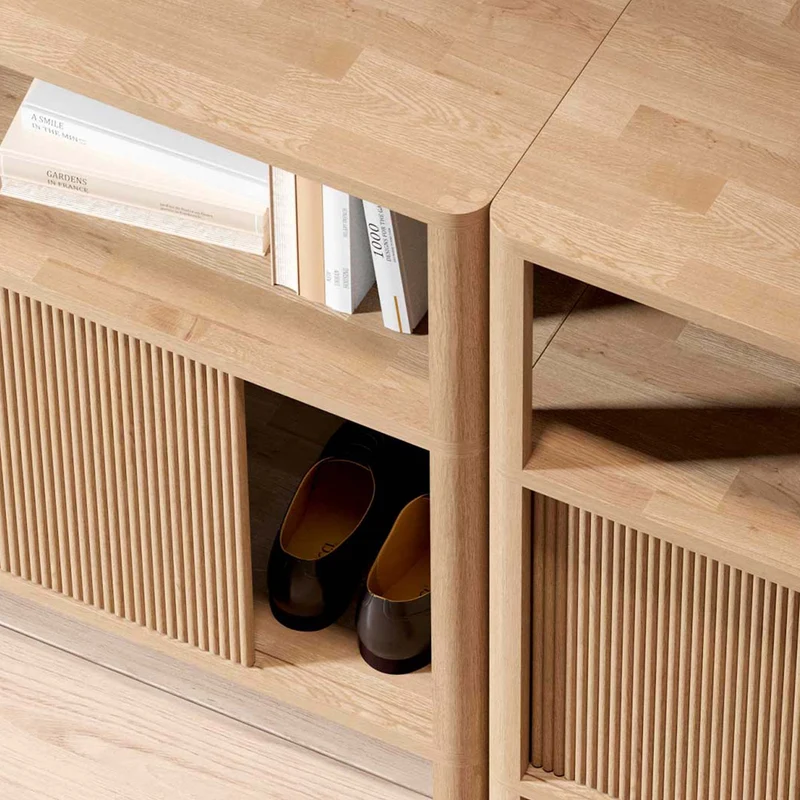 Cloe Tall Bookcase · White Pigmented Oak