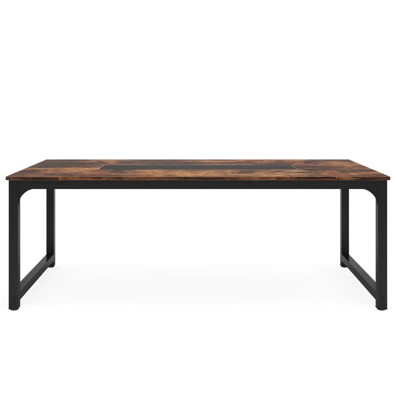 Tribesigns Table à manger industrielle 180 cm, Table de cuisine rectangulaire pour 6 à 8 personnes