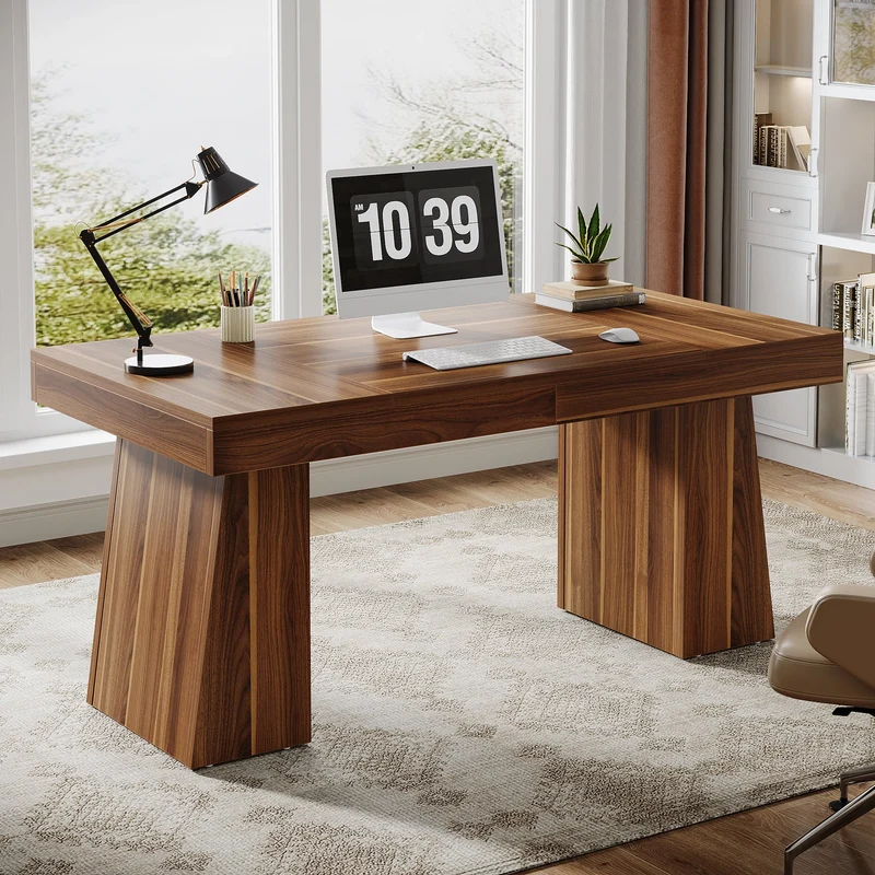 Tribesigns Bureau de direction 140 cm, Bureau d'ordinateur pour la maison