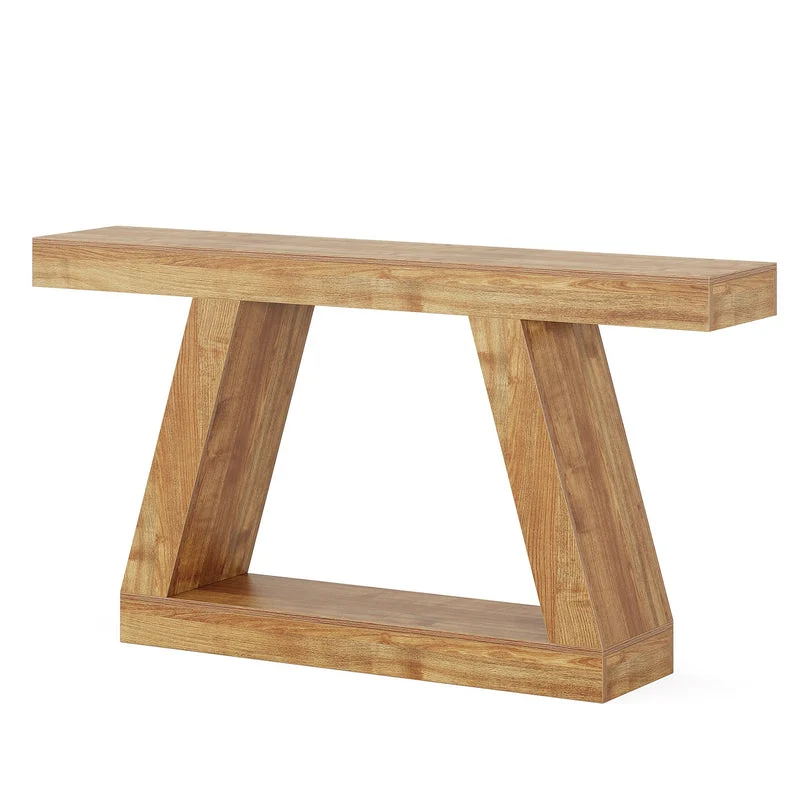 Tribesigns Table console industrielle de 140 cm pour entrée, Table basse de couloir