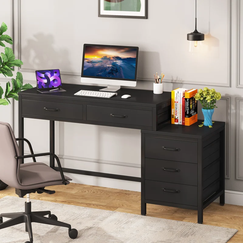 Tribesigns Bureau d'ordinateur, Bureau d'étude à domicile avec tiroir réversible