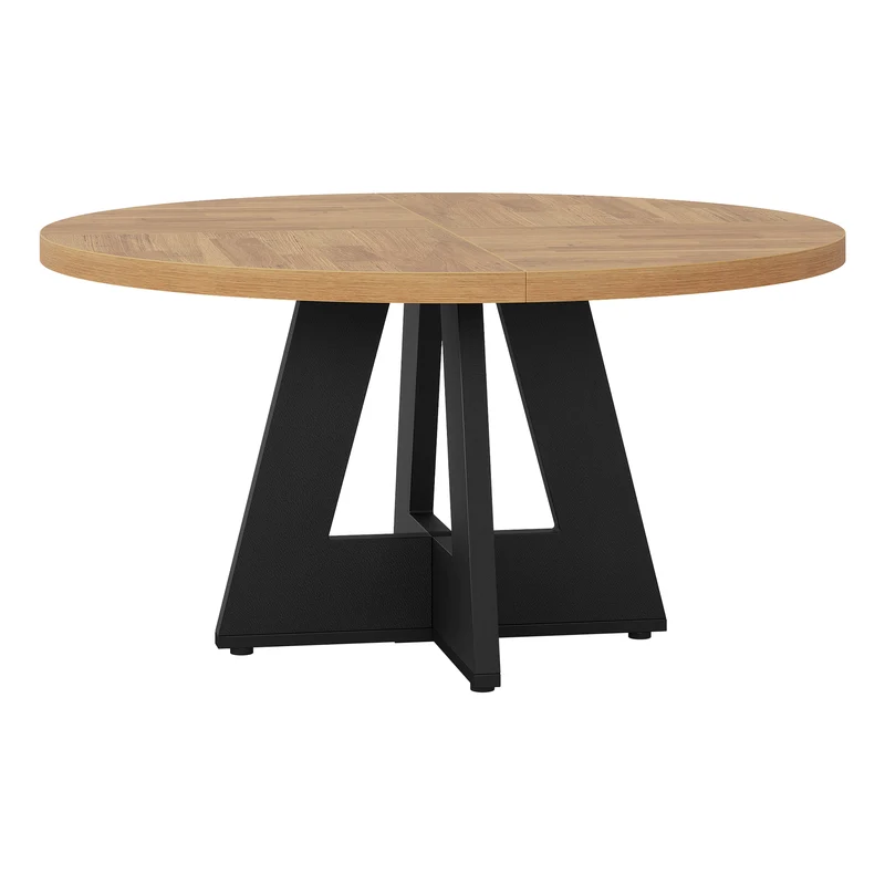 Tribesigns Table à manger, Table de cuisine ronde de 120 cm pour 4 personnes