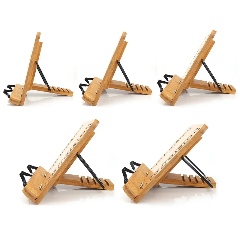 Support de livre géométrique en bois