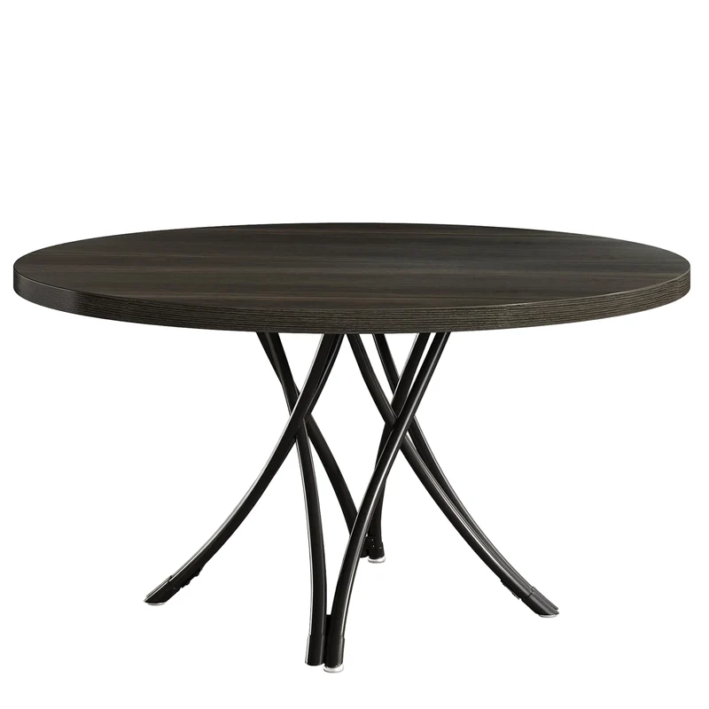 Tribesigns Table à manger ronde, Table à manger de cuisine moderne de 120 cm