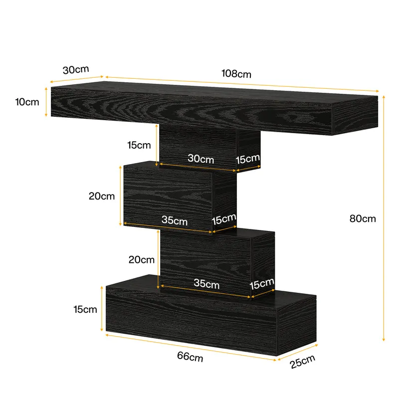 Tribesigns Console de 108 cm, Table de canapé en bois Table d'appoint avec base géométrique