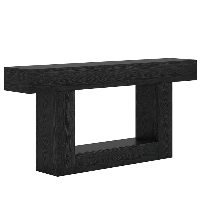 Tribesigns Table console en bois de 160 cm, Table de canapé de ferme à 2 niveaux Table d'entrée