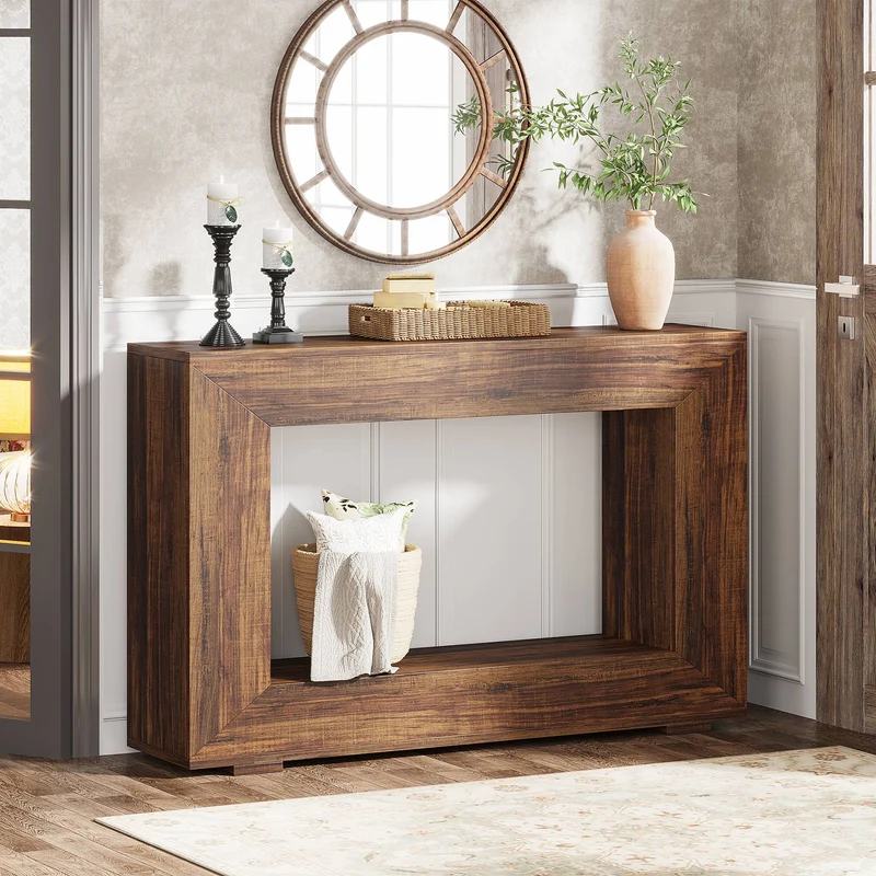 Tribesigns Console de style maison de campagne, Table basse en bois pour l'entrée