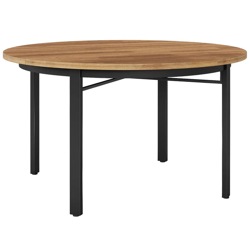 Tribesigns Table à manger ronde, Table de cuisine de 118 cm Table à manger pour 4 personnes