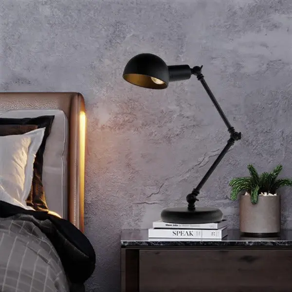 Lampe À Poser Noire Industrielle