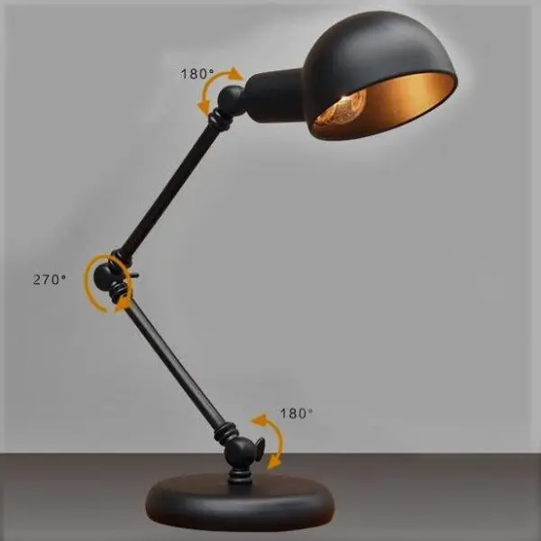 Lampe À Poser Noire Industrielle