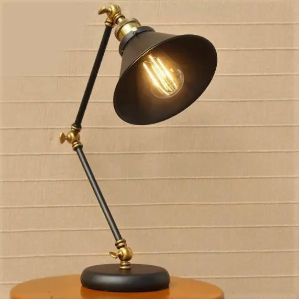 Lampe De Bureau Industrielle Noire