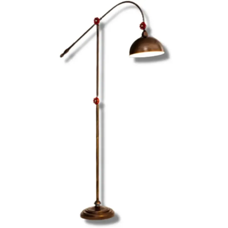 Lampe Industrielle Sur Pied Cuivre
