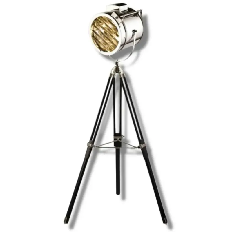Lampe Industrielle Sur Pied Silver