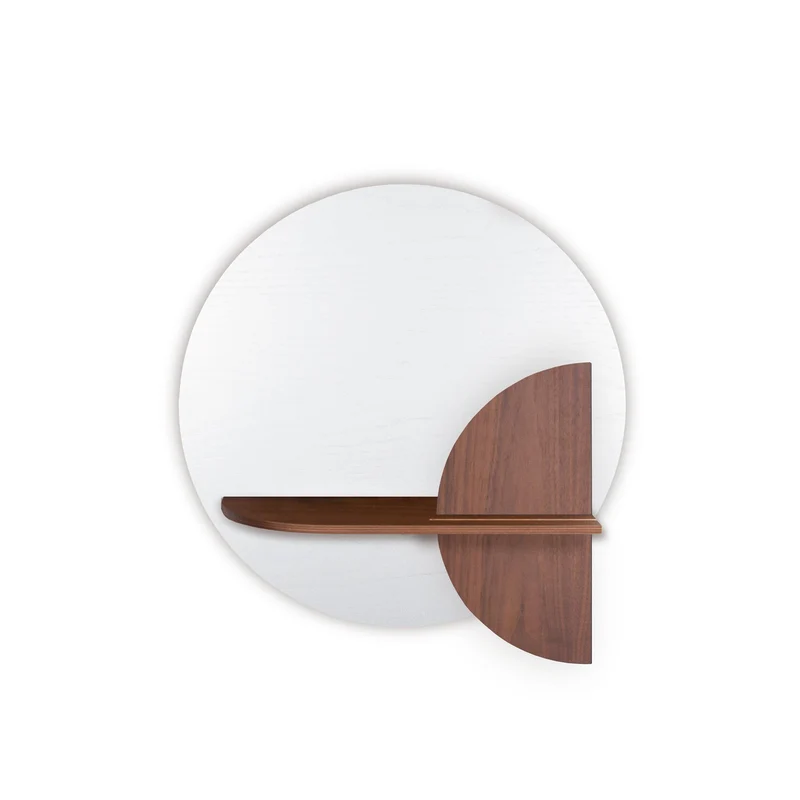 Alba Floating Wall Shelf · White Circle