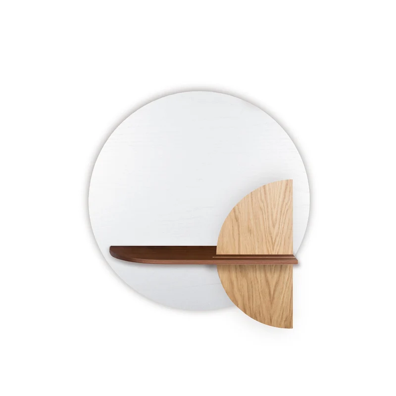 Alba Floating Wall Shelf · White Circle