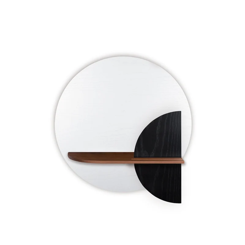 Alba Floating Wall Shelf · White Circle
