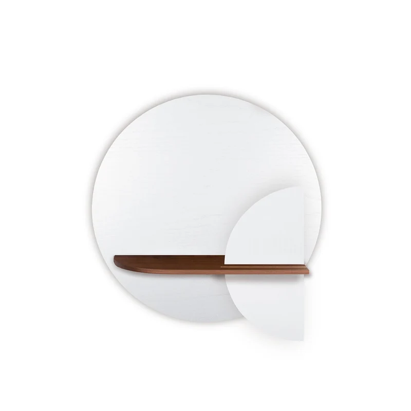 Alba Floating Wall Shelf · White Circle