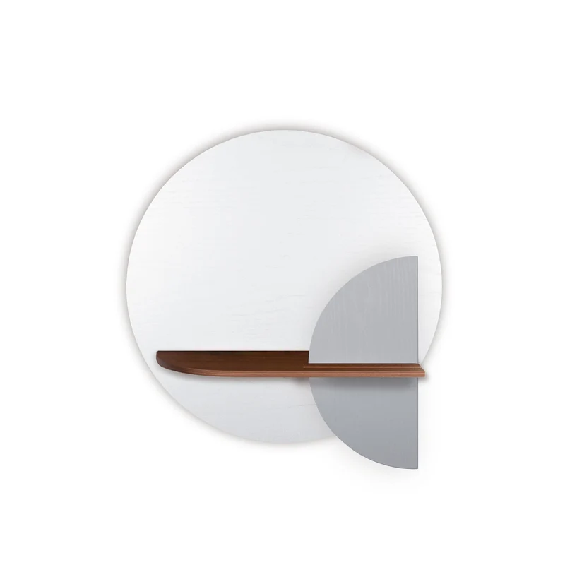 Alba Floating Wall Shelf · White Circle