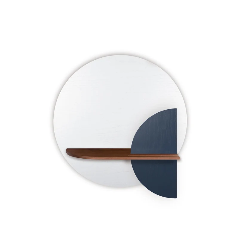 Alba Floating Wall Shelf · White Circle
