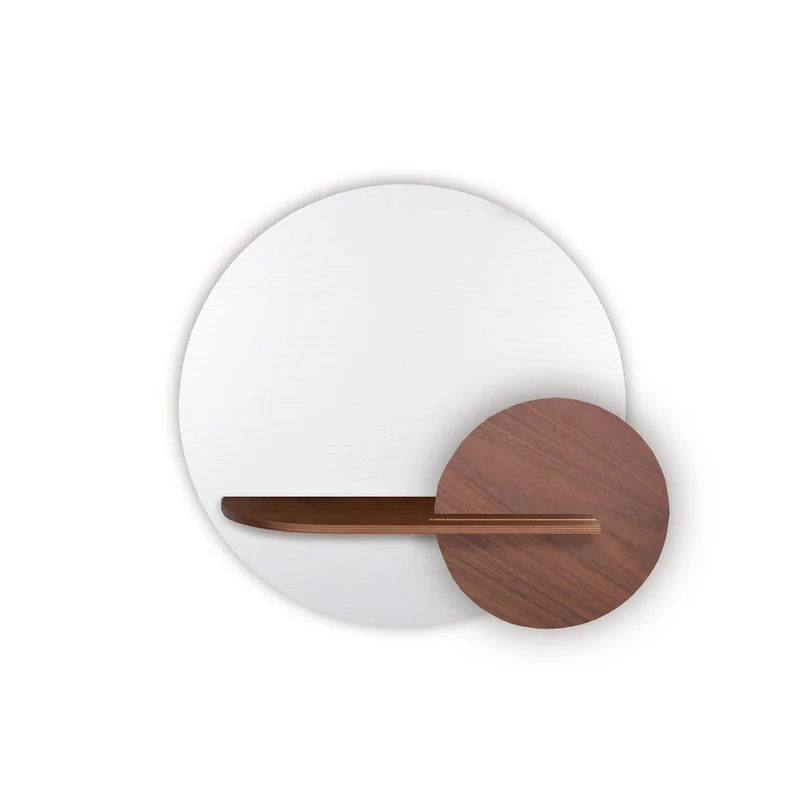 Alba Floating Wall Shelf · White Circle