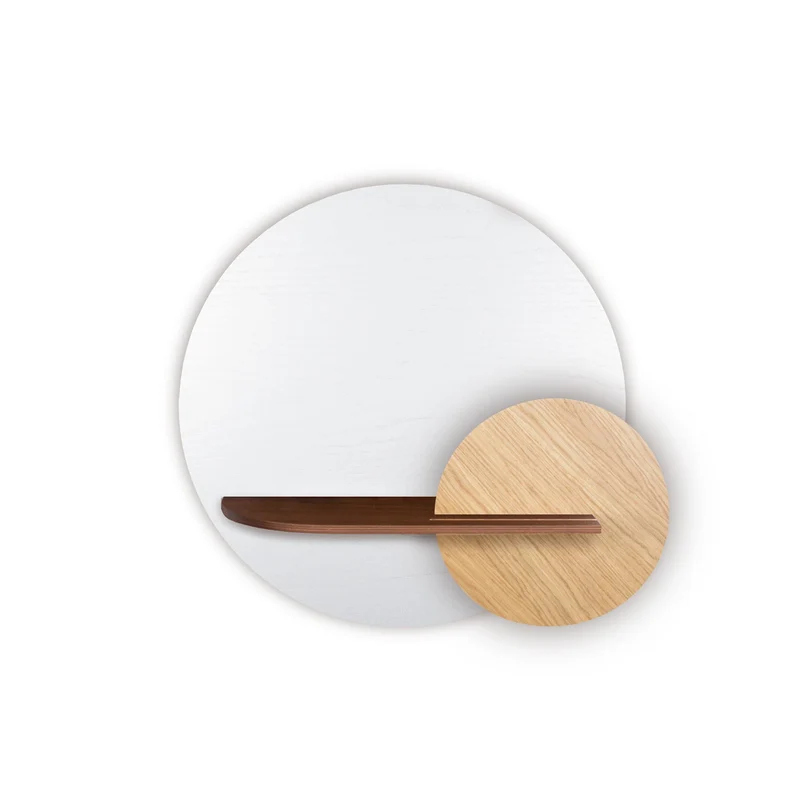 Alba Floating Wall Shelf · White Circle