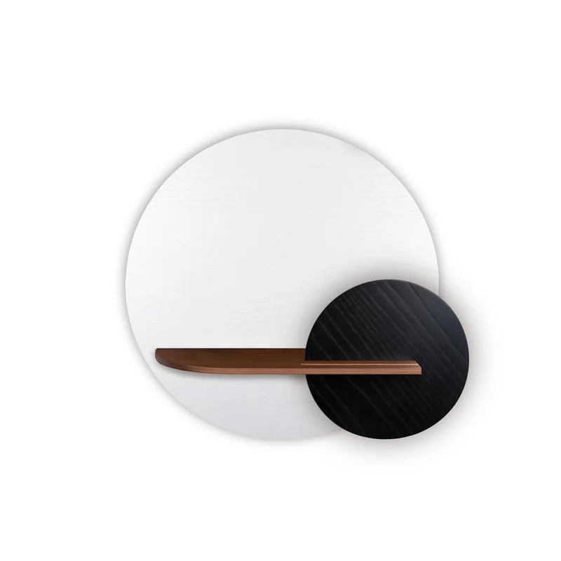 Alba Floating Wall Shelf · White Circle