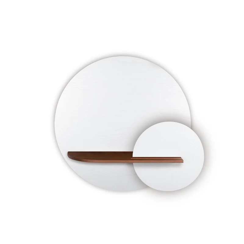 Alba Floating Wall Shelf · White Circle