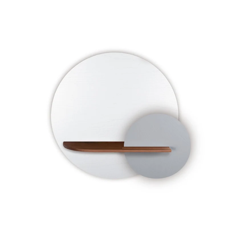 Alba Floating Wall Shelf · White Circle