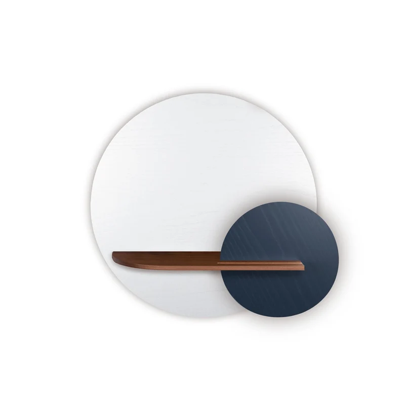 Alba Floating Wall Shelf · White Circle