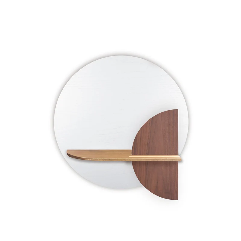 Alba Floating Wall Shelf · White Circle