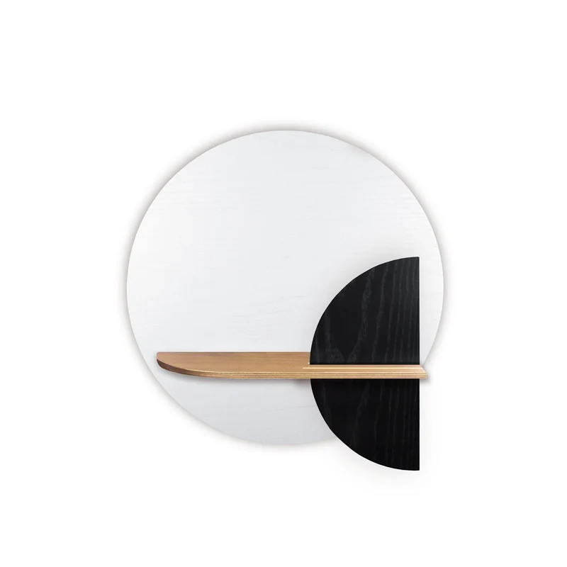 Alba Floating Wall Shelf · White Circle