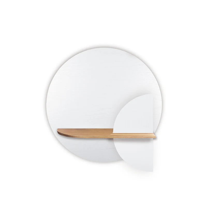 Alba Floating Wall Shelf · White Circle