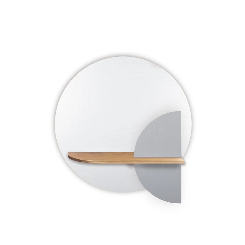 Alba Floating Wall Shelf · White Circle