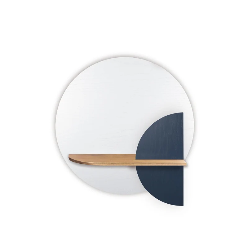 Alba Floating Wall Shelf · White Circle