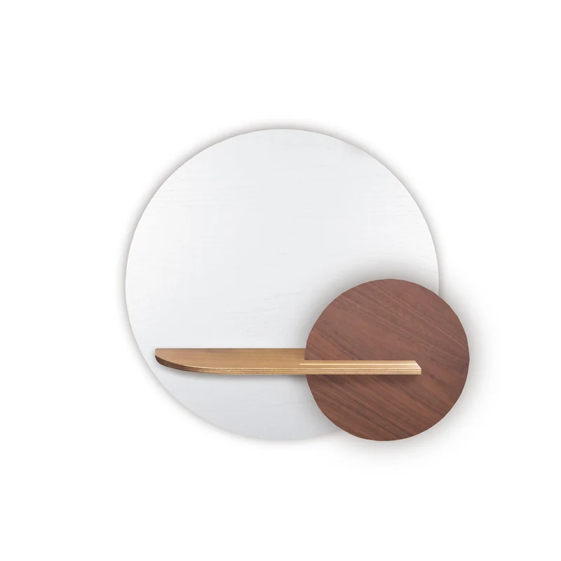 Alba Floating Wall Shelf · White Circle