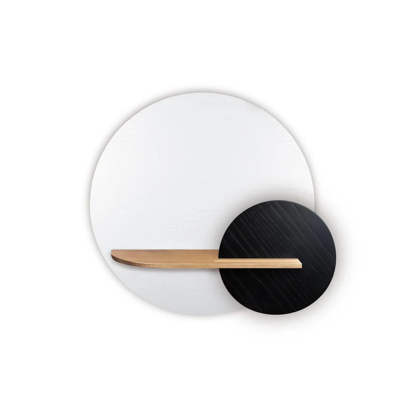Alba Floating Wall Shelf · White Circle