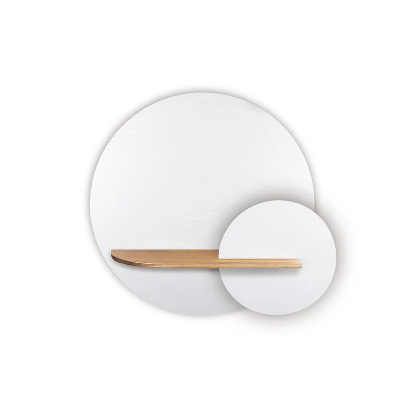 Alba Floating Wall Shelf · White Circle