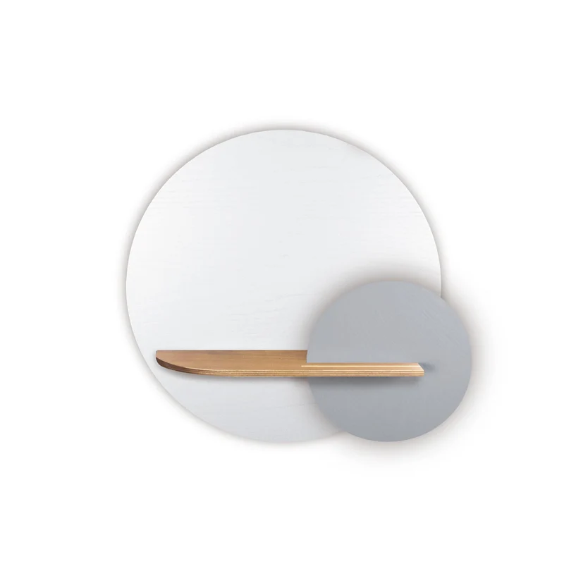 Alba Floating Wall Shelf · White Circle