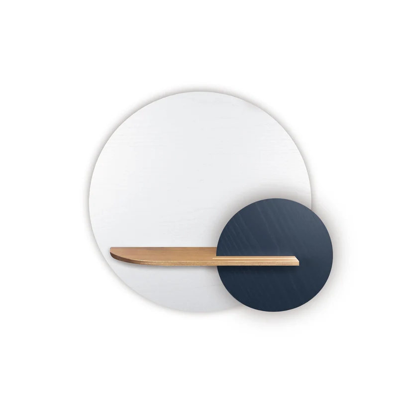 Alba Floating Wall Shelf · White Circle