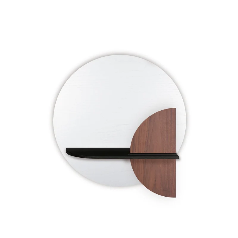 Alba Floating Wall Shelf · White Circle