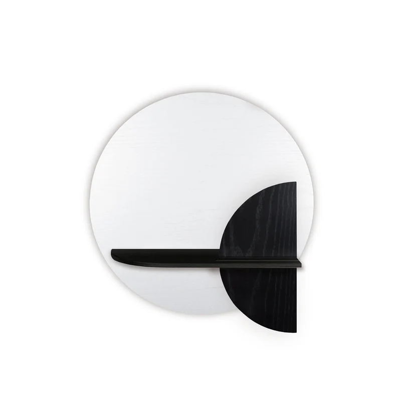 Alba Floating Wall Shelf · White Circle