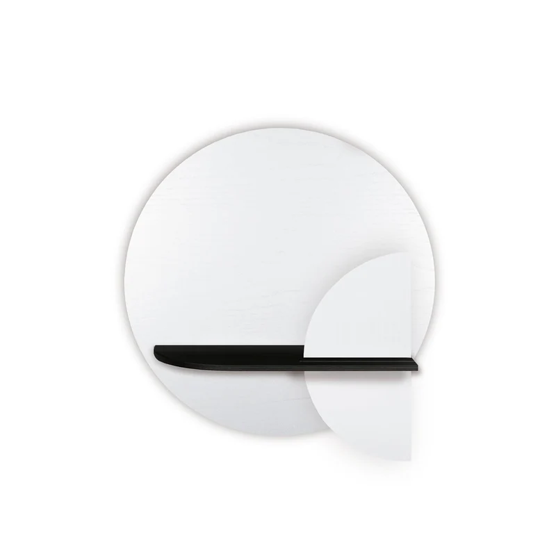 Alba Floating Wall Shelf · White Circle