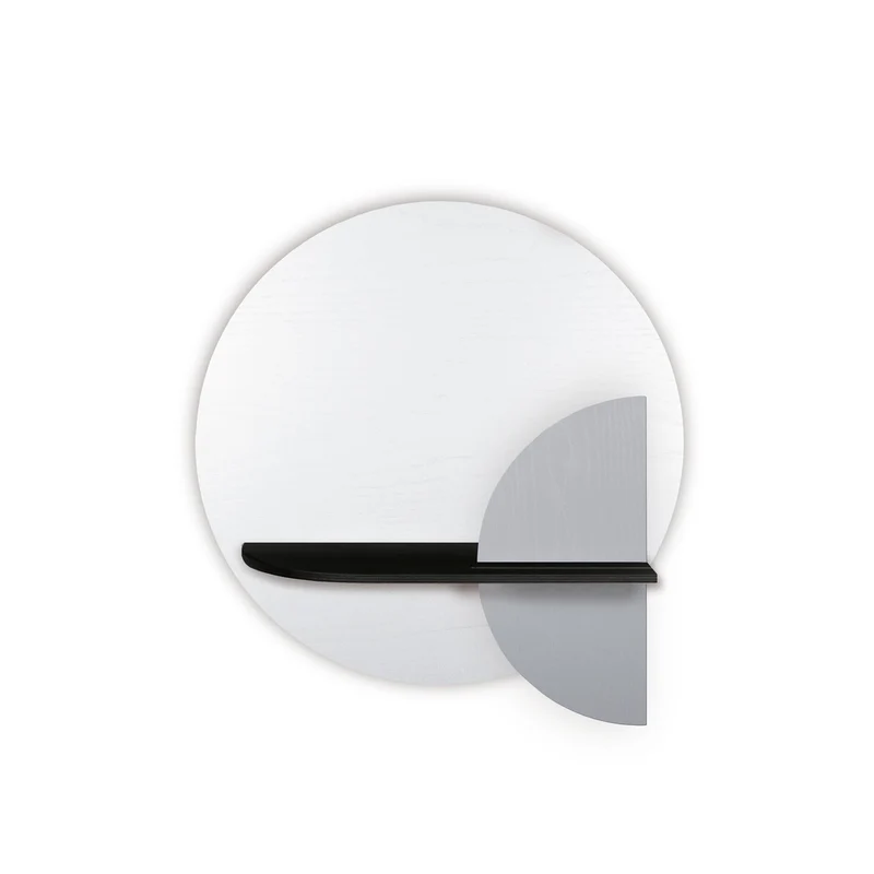 Alba Floating Wall Shelf · White Circle