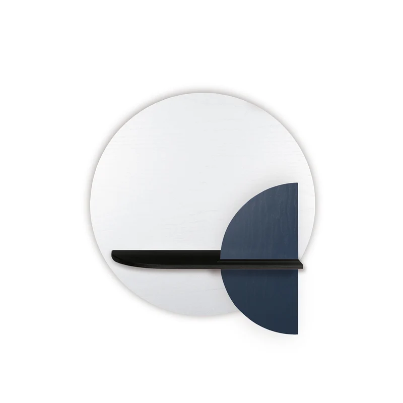 Alba Floating Wall Shelf · White Circle