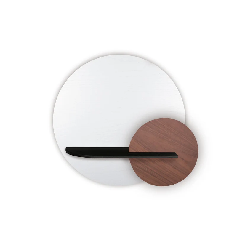 Alba Floating Wall Shelf · White Circle