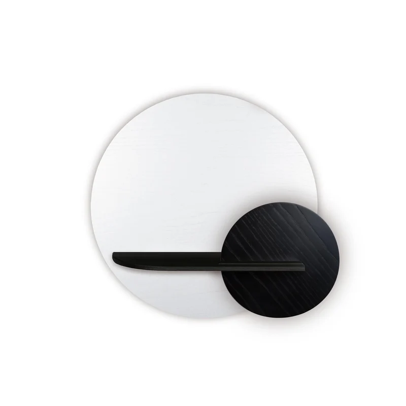 Alba Floating Wall Shelf · White Circle